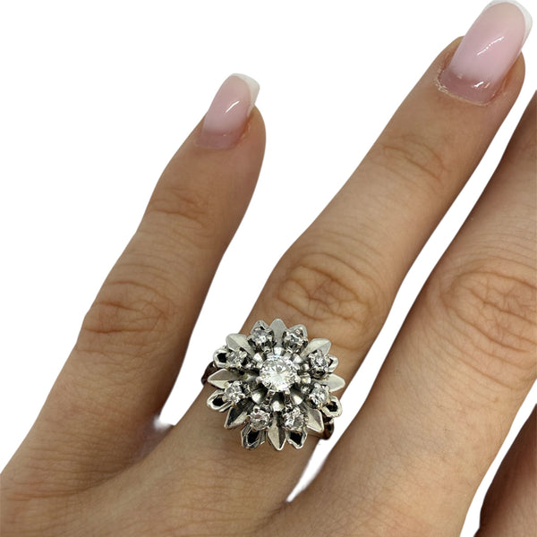 Bague en Or Blanc 18 Carats avec Diamants – T 52