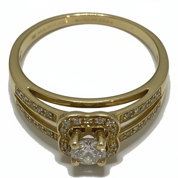 Bague en Or Jaune 18K - Taille 57