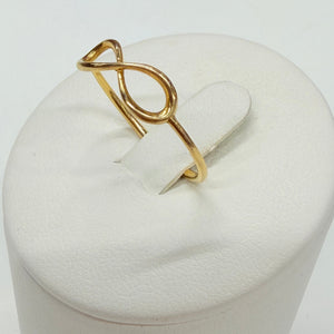 Bagues infini en or jaune 18k