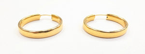 Boucles d'oreilles créoles en or jaune 18K 5.85 Grs