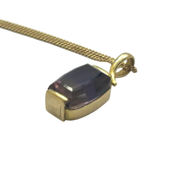 Pendentif Amétrine en Or Jaune 18k