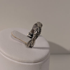 Bague Tressée en Or Gris 18K Taille-54