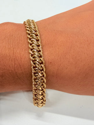 Bracelet Maille Fantaisie Or Jaune 18k