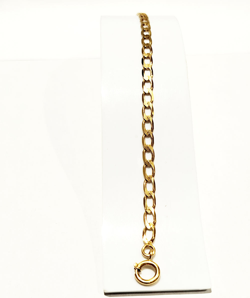 Bracelet gourmette en or jaune 18K - 9.63g