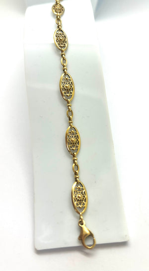 Bracelet Filigrane en Or Jaune 18 Carats