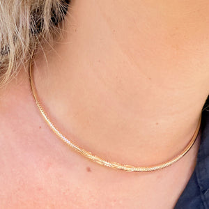 Collier jonc en or jaune 18k 25.83 Grs