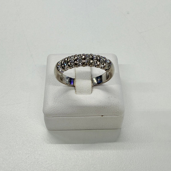 Bague en diamants en or gris 18k Taille-54