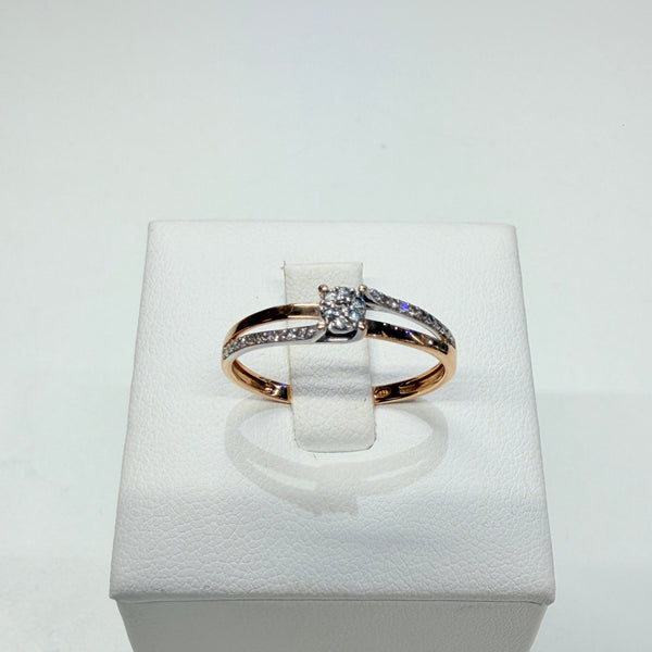 Bague en Or Rose 18k - 1.59 Grs - Taille 58