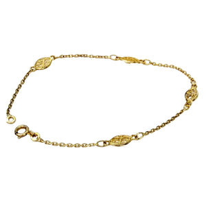 Bracelet maille filigrane en or jaune 18K