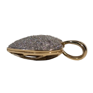 Pendentif Coeur avec Diamant en Or Jaune 18K