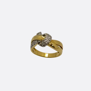 Bague en Or Jaune et Blanc 18 k - 3.83 G