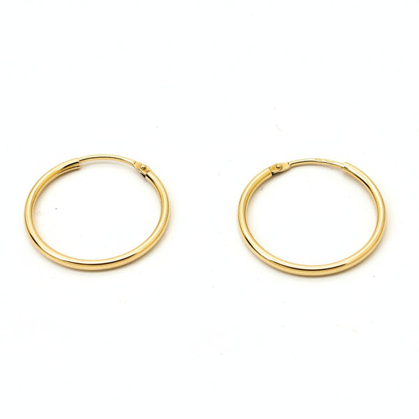 Boucles d'oreilles créoles or jaune 18k - 0.87 G
