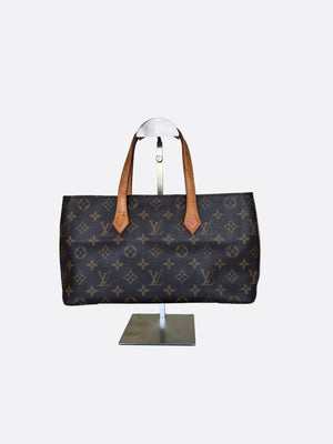 Sac à main Louis Vuitton Wilshire vintage en toile monogramme