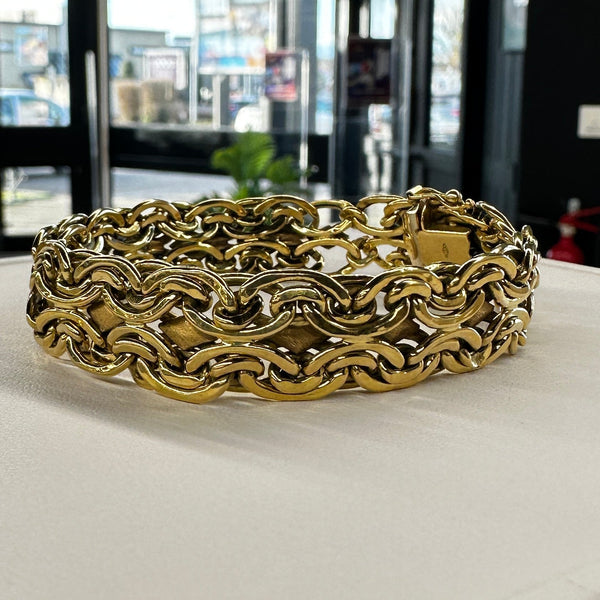 Bracelet Gourmette en Or Jaune 18K - 19.84G