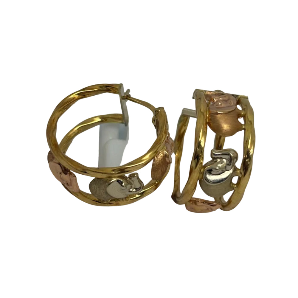 Boucles d'oreilles créoles en Or jaune 18K - 6.15G