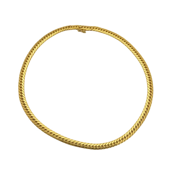 Chic Collier Ras du Cou Anglaise Or Jaune 18