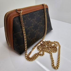 Pochette Celine Toile Triomphe et Agneau