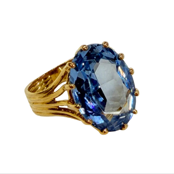 Bague avec Topaze en Or Jaune 18K