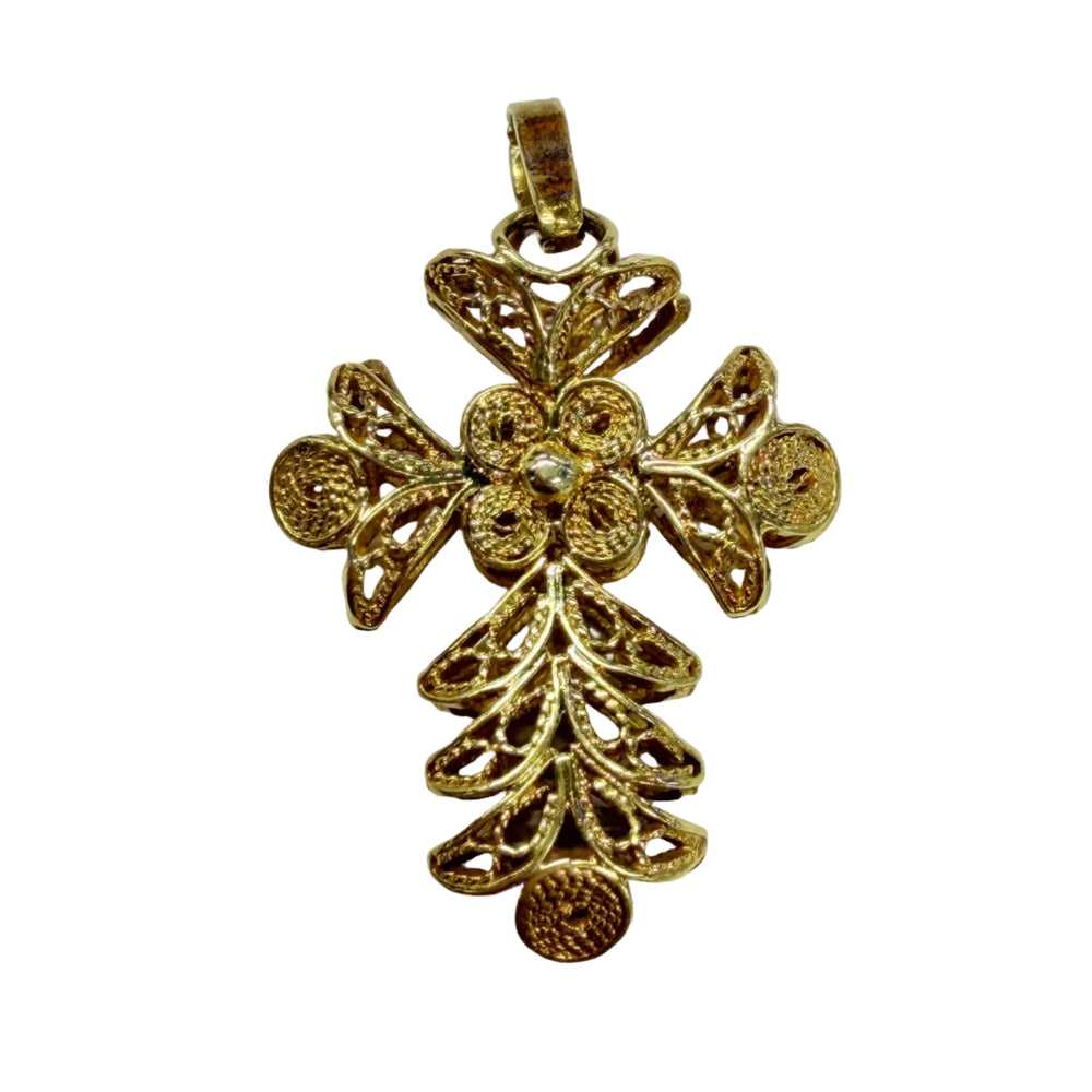 Pendentif Croix en Or jaune 18 K
