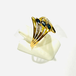 Bague en or Jaune 18 carats ornée de saphir