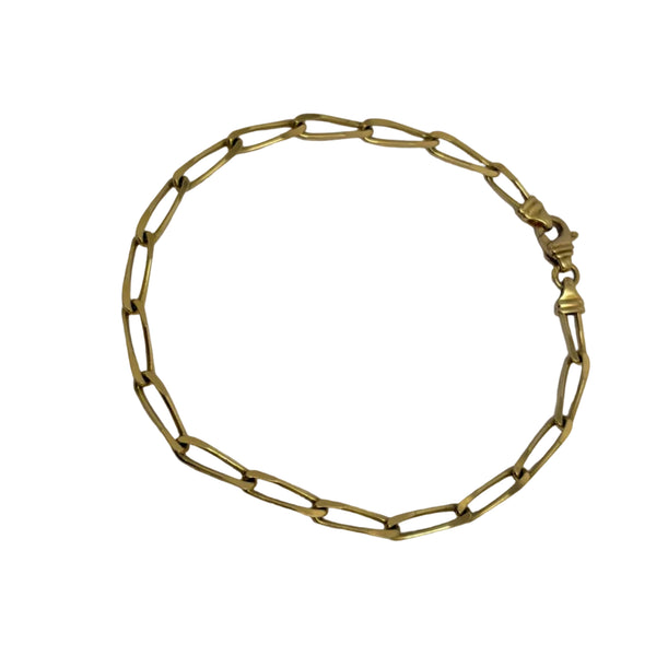 Bracelet Maillon Cheval en Or Jaune 18K - 22cm - 7.99G