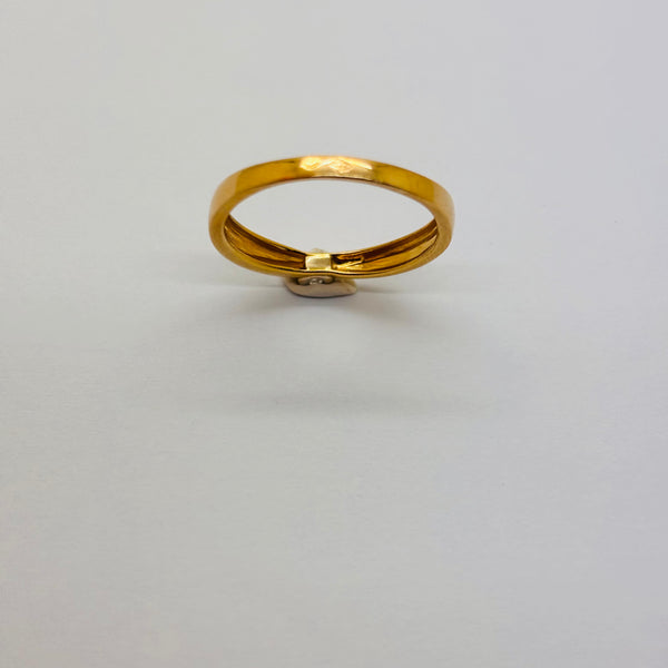 Solitaire Diamant en Or Jaune 18 Carats - T 56