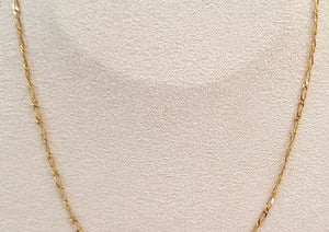 Collier or maille figaro