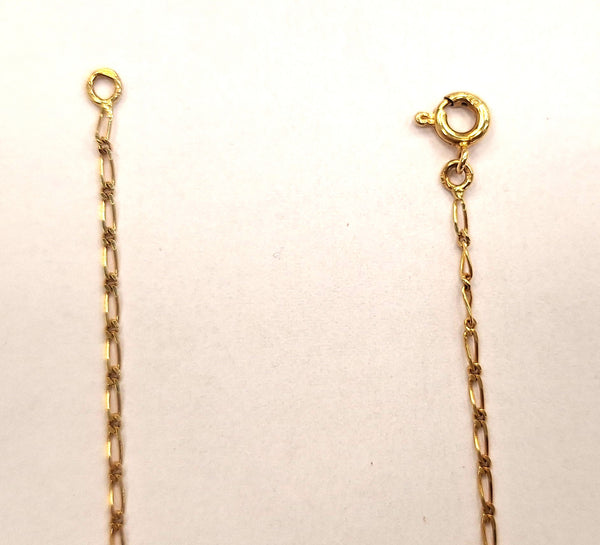Collier or maille figaro