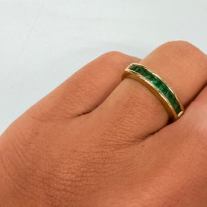 Bague en Or Jaune 18K - Emeraudes- 2.84G - Taille 51