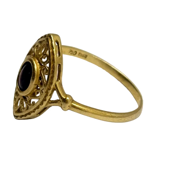 Bague Marquise en Or Jaune 18 Carats