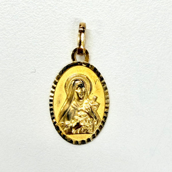 Pendentif Vierge Marie en Or 18K - 0.90G