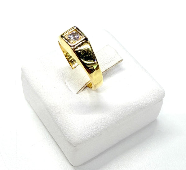 Bague Chevalière en Or jaune 18K - 3.67G - Taille 47