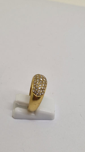 Bagues en Or Jaune avec Diamants 18 carats Taille-55