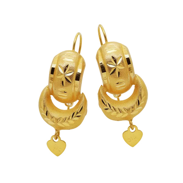 Boucles d'oreilles pendantes en or jaune 21 k - 2.30 G