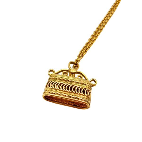 Collier Princesse en Or Jaune 18 Carats avec Pendentif