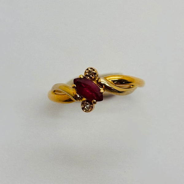 Bague en Or jaune et blanc 18K Taille-50.5