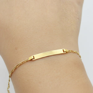 Bracelet identité en or jaune 18k - 2.05 G