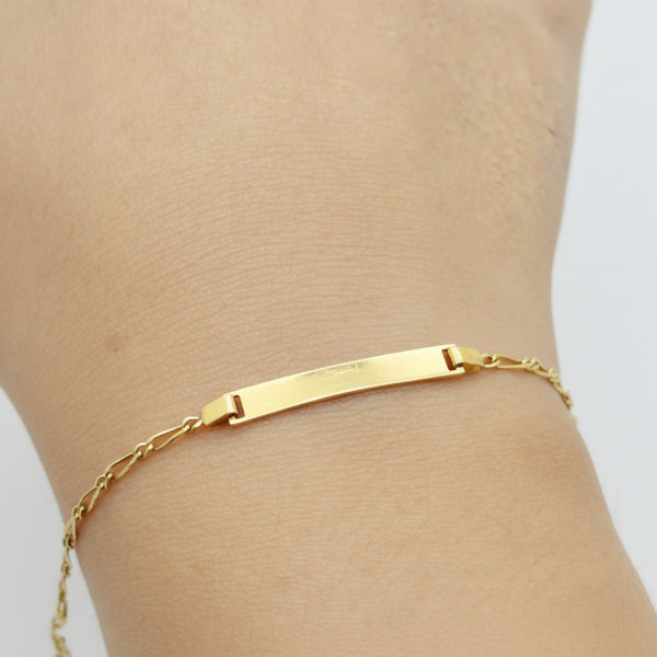 Bracelet identité en or jaune 18k - 2.05 G