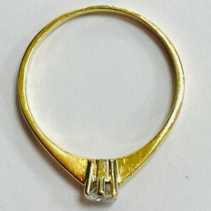 Solitaire en or avec diamant - 18k - T60 - 2.41gr