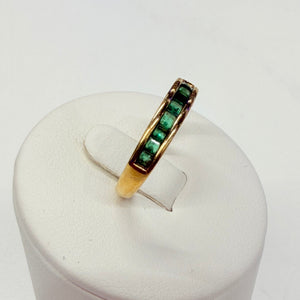 Bague en Or Jaune 18K - Emeraudes- 2.84G - Taille 51