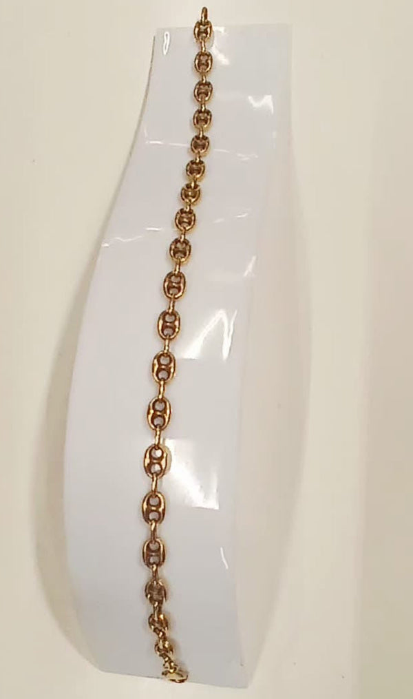 Bracelet Or Jaune Maillon Grains de Café 18 K - 9.91 G