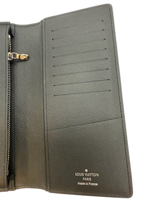 Portefeuille Louis Vuitton Brazza Gris/Noir en Très Bon Etat