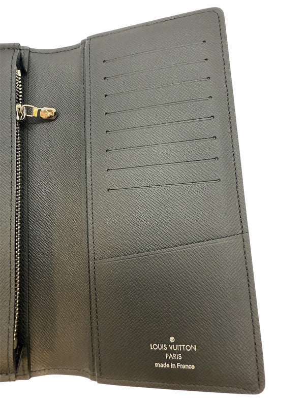 Portefeuille Louis Vuitton Brazza Gris/Noir en Très Bon Etat