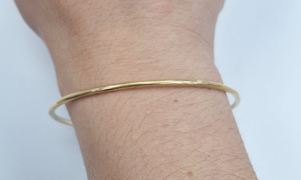 Bracelet Jonc en Or Jaune 18 Carats - 19 Cm