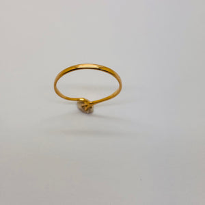 Solitaire en or Jaune 18 carats avec diamant - T65