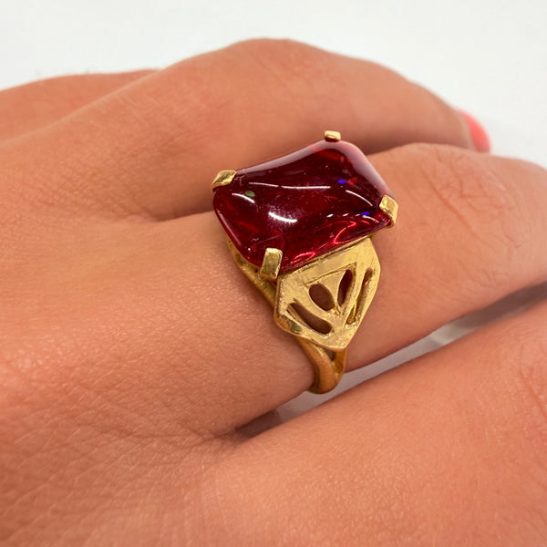 Bague en or jaune 18k Taille-56