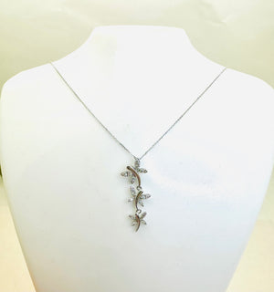 Collier Matinée Or Blanc 750 avec Diamants Certifié