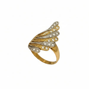 Bague Africaine en Or Jaune et Gris 18k