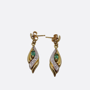 Boucles d'oreilles pendantes en Or jaune 18K - 1.37g