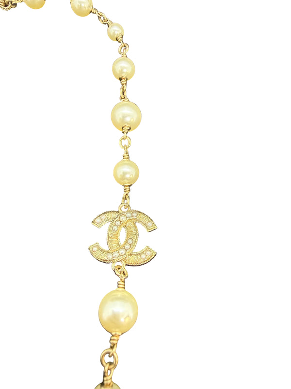 Collier Sautoir Chanel CC en dorure - 57.60 G
